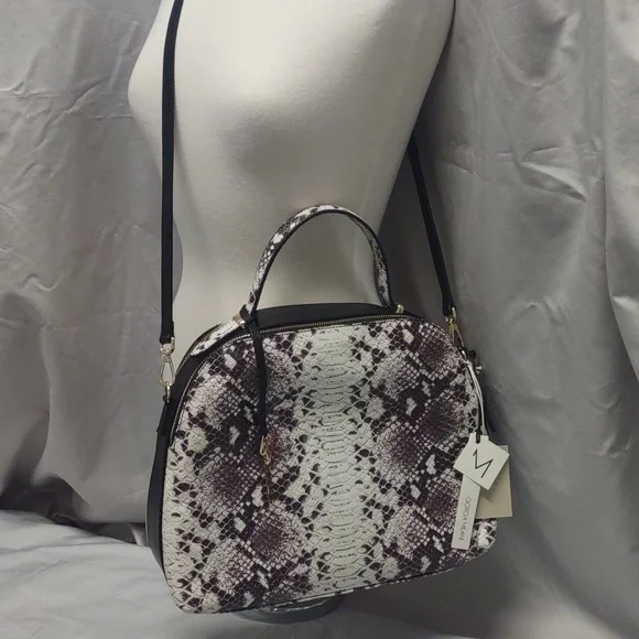 Giorgia Milani Designer Italian Snakeskin Print 100% Genuine Leather Handbag NWT - Picture 11 of 16